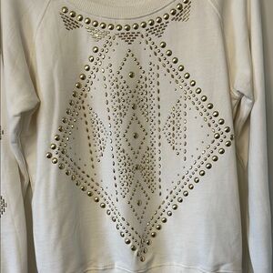 White Studded Women's Top